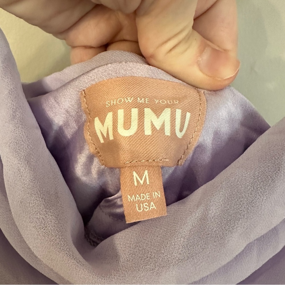 Show Me Your MuMu Women’s Bella Maxi Dress in Lavender Luxe Satin Sz M NWOT - Picture 6 of 11